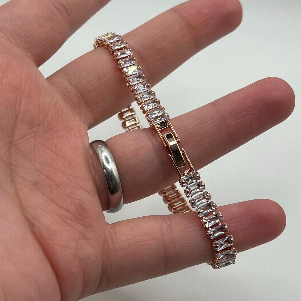 CZ Tennis Bracelet (Rose Gold or Gold)